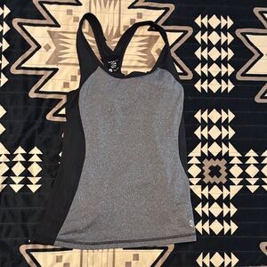 Women's Gray and Black Tank Top